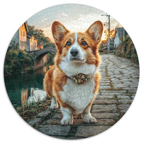 Netter Hund Rund Puzzles 1000 Teile Erwachsene Und Kinder Puzzle Legespiel Spiele Geschicklichkeitsspiel Geschenk Spielabende Lernen Fordernde Kleinkinder 1000pcs (67.5x67.5cm) von RTTASVLZX