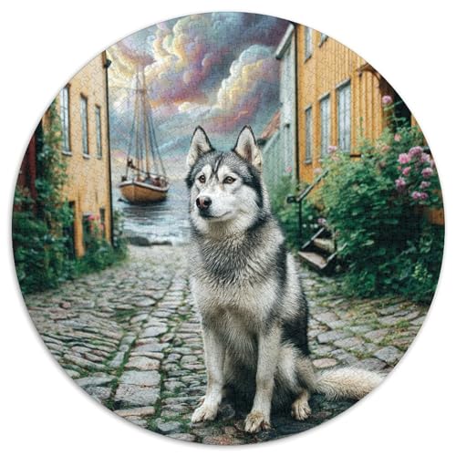 Netter Hund Rund Puzzles 1000 Teile Erwachsene Und Kinder Puzzle Legespiel Spiele Geschicklichkeitsspiel Geschenk Spielabende Lernen Fordernde Kleinkinder 1000pcs (67.5x67.5cm) von RTTASVLZX