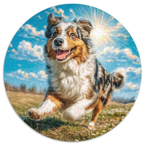 Netter Hund Rund Puzzles 1000 Teile Erwachsene Und Kinder Puzzle Romantisches Motiv Ältere Magischer Lernspiel Rätsel Teiliges Clevere 1000pcs (67.5x67.5cm) von RTTASVLZX
