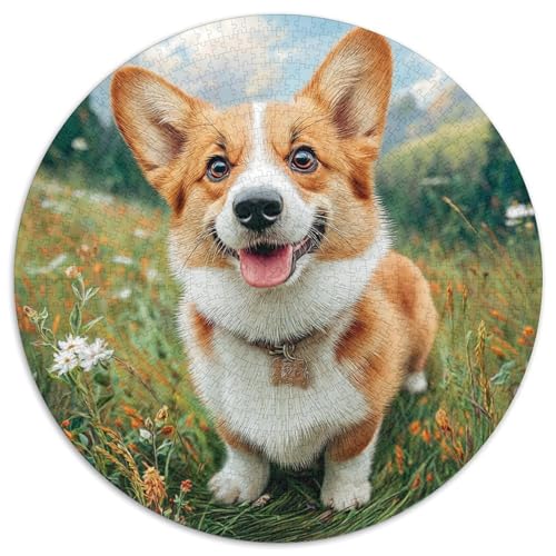 Netter Hund Rund Puzzles 1000 Teile Erwachsene Und Kinder Puzzle Voller Größe Geschenk Poster Game Abbauen Impossible Stress Stressfreisetzung 1000pcs (67.5x67.5cm) von RTTASVLZX
