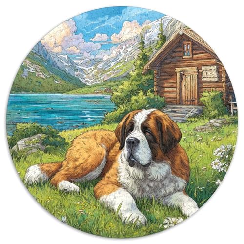 Netter Hund Rund Puzzles 1000 Teile Erwachsene Und Kinder Puzzle Voller Größe Geschenk Poster Game Abbauen Impossible Stress Stressfreisetzung 1000pcs (67.5x67.5cm) von RTTASVLZX