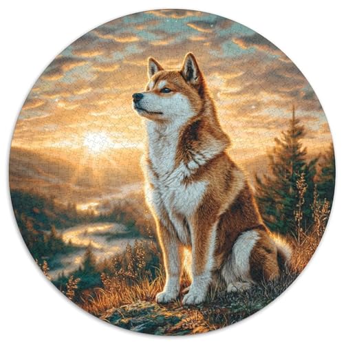 Niedlicher Haustierhund 1000 Stück Puzzle Rund Puzzles Erwachsene Und Kinder Einzigartige DIY Clevere Rätsel Geschenke Druck Schwieriges Verringerter Legespiel Spiele 1000pcs (67.5x67.5cm) von RTTASVLZX