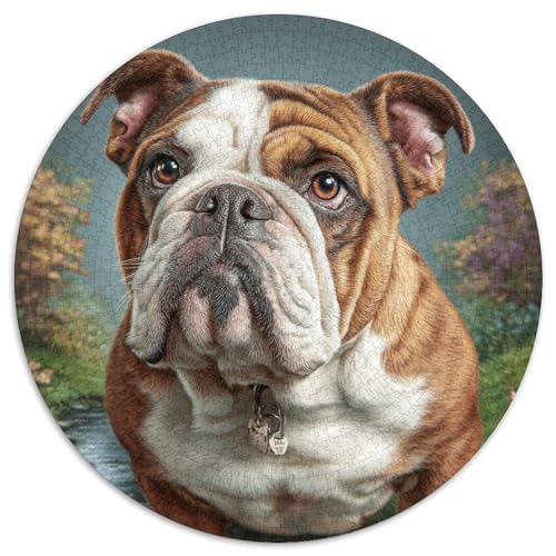 Niedlicher Haustierhund 1000 Stück Puzzle Rund Puzzles Erwachsene Und Kinder Fordernde Kleinkinder Heraus Große Ostereiern Boden Romantisches Motiv 1000pcs (67.5x67.5cm) von RTTASVLZX