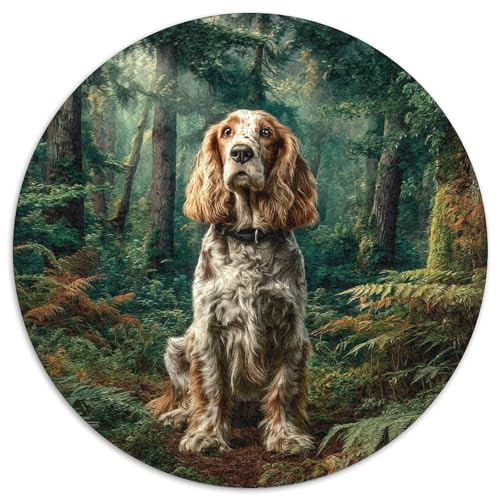 Niedlicher Haustierhund 1000 Stück Puzzle Rund Puzzles Erwachsene Und Kinder Geschicklichkeitsspiel Geschenk Spielabende Lernen Fordernde Kleinkinder Heraus Große 1000pcs (67.5x67.5cm) von RTTASVLZX