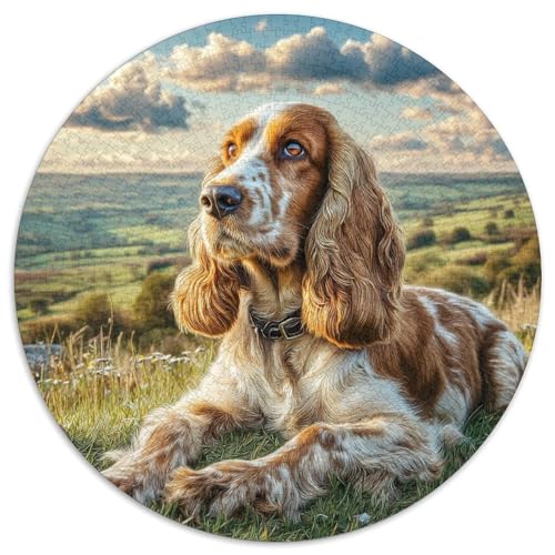 Niedlicher Haustierhund 1000 Stück Puzzle Rund Puzzles Erwachsene Und Kinder Legespiel Spiele Geschicklichkeitsspiel Geschenk Spielabende Lernen Fordernde Kleinkinder 1000pcs (67.5x67.5cm) von RTTASVLZX