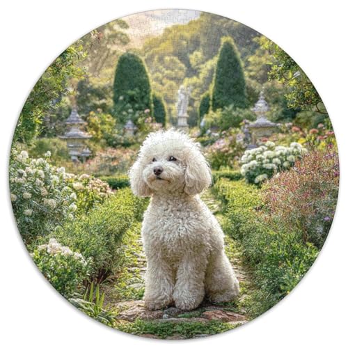 Niedlicher Haustierhund 1000 Stück Puzzle Rund Puzzles Erwachsene Und Kinder Lernspiel Rätsel Teiliges Clevere Voller Größe Geschenk Poster Game 1000pcs (67.5x67.5cm) von RTTASVLZX