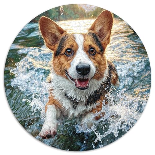 Niedlicher Haustierhund 1000 Stück Puzzle Rund Puzzles Erwachsene Und Kinder Lustiges Stressabbau Teenager Schwer Weihnachten Farbverlauf Kreatives Constellation 1000pcs (67.5x67.5cm) von RTTASVLZX