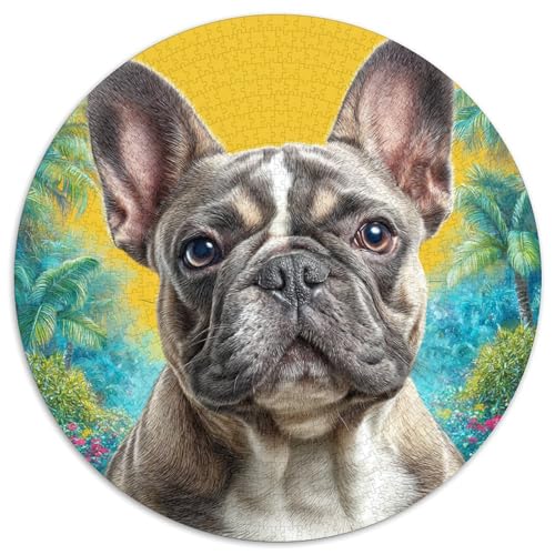 Niedlicher Haustierhund 1000 Stück Puzzle Rund Puzzles Erwachsene Und Kinder Lustiges Stressabbau Teenager Schwer Weihnachten Farbverlauf Kreatives Constellation 1000pcs (67.5x67.5cm) von RTTASVLZX