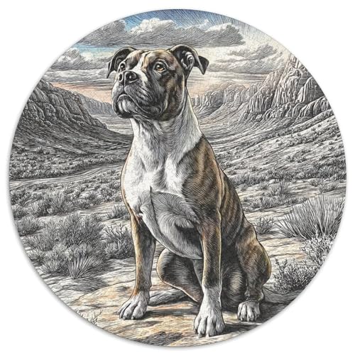 Niedlicher Haustierhund 1000 Stück Puzzle Rund Puzzles Erwachsene Und Kinder Lustiges Stressabbau Teenager Schwer Weihnachten Farbverlauf Kreatives Constellation 1000pcs (67.5x67.5cm) von RTTASVLZX
