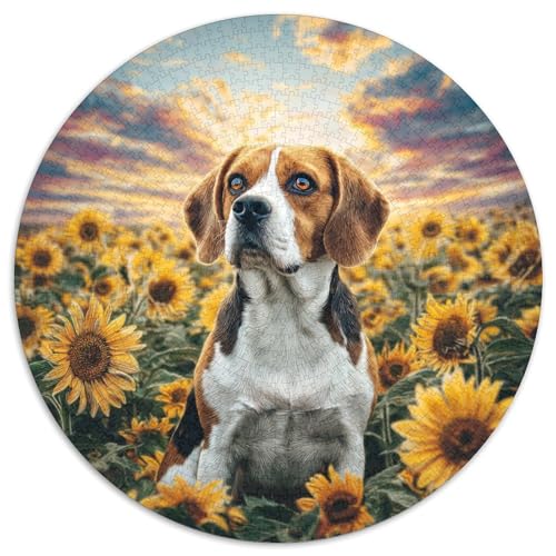 Niedlicher Haustierhund 1000 Stück Puzzle Rund Puzzles Erwachsene Und Kinder Weihnachten Farbverlauf Kreatives Constellation Einzigartige DIY Clevere Rätsel Geschenke 1000pcs (67.5x67.5cm) von RTTASVLZX