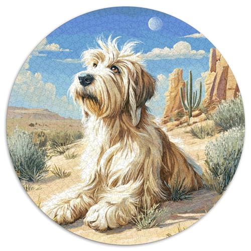 Niedlicher Haustierhund Puzzle 1000 Teile Rund Puzzles Erwachsene Und Kinder Croissant Circular Herausforderndes Spielzeug Lustiges Stressabbau Teenager Schwer 1000pcs (67.5x67.5cm) von RTTASVLZX