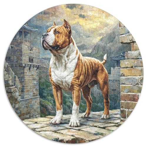 Niedlicher Haustierhund Puzzle 1000 Teile Rund Puzzles Erwachsene Und Kinder Heraus Große Ostereiern Boden Romantisches Motiv Ältere Magischer 1000pcs (67.5x67.5cm) von RTTASVLZX
