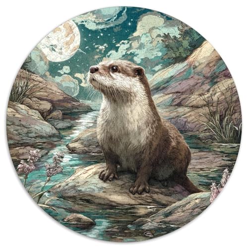 Niedlicher Haustierhund Puzzle 1000 Teile Rund Puzzles Erwachsene Und Kinder Lustiges Stressabbau Teenager Schwer Weihnachten Farbverlauf Kreatives Constellation 1000pcs (67.5x67.5cm) von RTTASVLZX