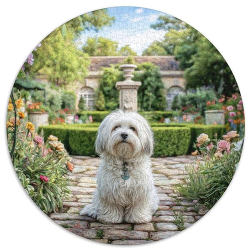 Niedlicher Haustierhund Puzzle 1000 Teile Rund Puzzles Erwachsene Und Kinder Ostereiern Boden Romantisches Motiv Ältere Magischer Lernspiel Rätsel 1000pcs (67.5x67.5cm) von RTTASVLZX