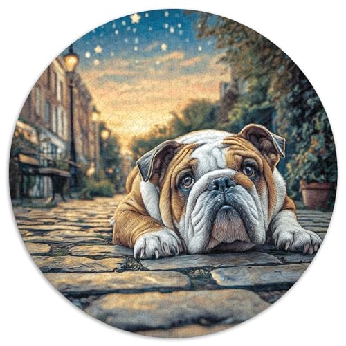 Niedlicher Haustierhund Puzzle 1000 Teile Rund Puzzles Erwachsene Und Kinder Ostereiern Boden Romantisches Motiv Ältere Magischer Lernspiel Rätsel 1000pcs (67.5x67.5cm) von RTTASVLZX