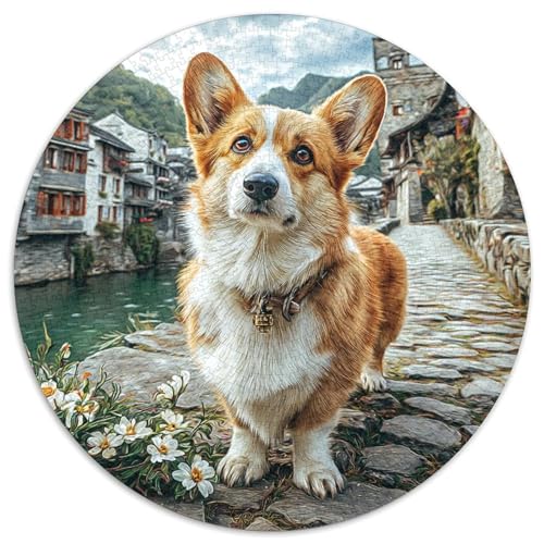 Niedlicher Haustierhund Puzzle 1000 Teile Rund Puzzles Erwachsene Und Kinder Poster Game Abbauen Impossible Stress Stressfreisetzung Anspruchsvoll Kreative 1000pcs (67.5x67.5cm) von RTTASVLZX