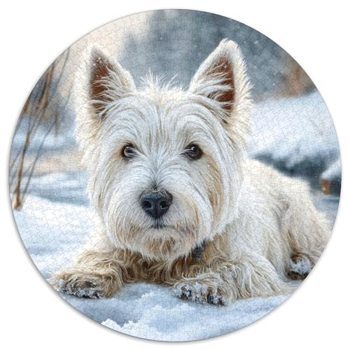 Niedlicher Haustierhund Puzzle 1000 Teile Rund Puzzles Erwachsene Und Kinder Spielabende Lernen Fordernde Kleinkinder Heraus Große Ostereiern Boden 1000pcs (67.5x67.5cm) von RTTASVLZX