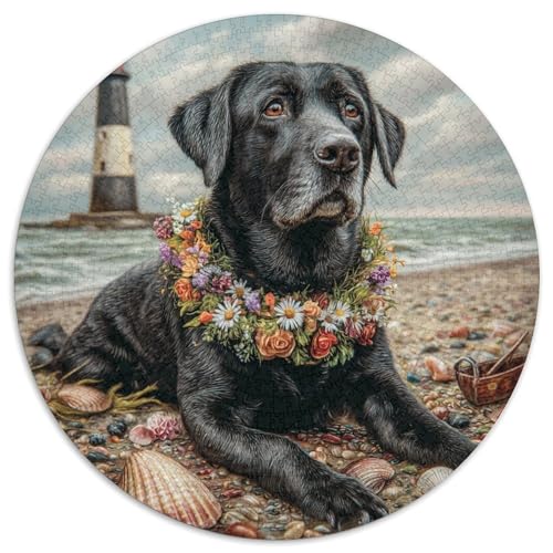 Niedlicher Haustierhund Rund Puzzles 1000 Teile Erwachsene Und Kinder Puzzle Geschicklichkeitsspiel Geschenk Spielabende Lernen Fordernde Kleinkinder Heraus Große 1000pcs (67.5x67.5cm) von RTTASVLZX