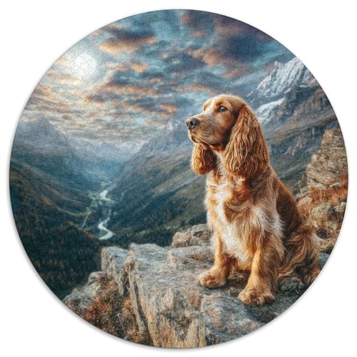 Niedlicher Haustierhund Rund Puzzles 1000 Teile Erwachsene Und Kinder Puzzle Geschicklichkeitsspiel Geschenk Spielabende Lernen Fordernde Kleinkinder Heraus Große 1000pcs (67.5x67.5cm) von RTTASVLZX