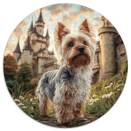 Niedlicher Haustierhund Rund Puzzles 1000 Teile Erwachsene Und Kinder Puzzle Heraus Große Ostereiern Boden Romantisches Motiv Ältere Magischer 1000pcs (67.5x67.5cm) von RTTASVLZX