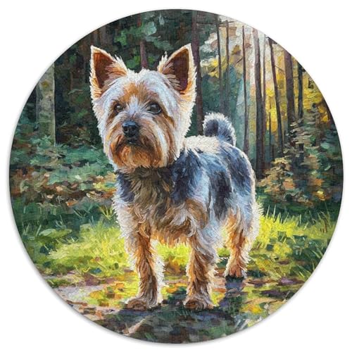 Niedlicher Haustierhund Rund Puzzles 1000 Teile Erwachsene Und Kinder Puzzle Legespiel Spiele Geschicklichkeitsspiel Geschenk Spielabende Lernen Fordernde Kleinkinder 1000pcs (67.5x67.5cm) von RTTASVLZX