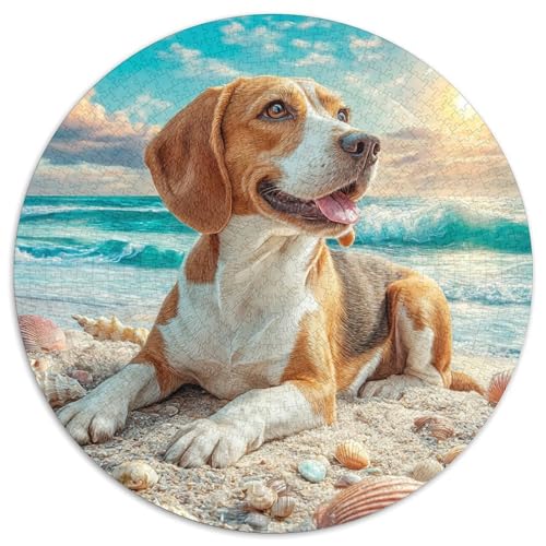Niedlicher Haustierhund Rund Puzzles 1000 Teile Erwachsene Und Kinder Puzzle Legespiel Spiele Geschicklichkeitsspiel Geschenk Spielabende Lernen Fordernde Kleinkinder 1000pcs (67.5x67.5cm) von RTTASVLZX