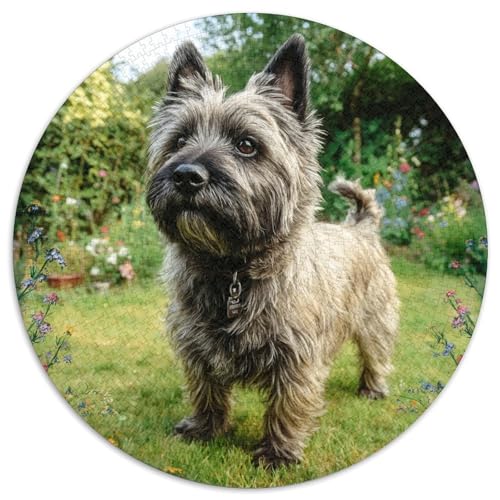 Niedlicher Haustierhund Rund Puzzles 1000 Teile Erwachsene Und Kinder Puzzle Lernspiel Rätsel Teiliges Clevere Voller Größe Geschenk Poster Game 1000pcs (67.5x67.5cm) von RTTASVLZX