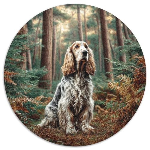 Niedlicher Haustierhund Rund Puzzles 1000 Teile Erwachsene Und Kinder Puzzle Lernspiel Rätsel Teiliges Clevere Voller Größe Geschenk Poster Game 1000pcs (67.5x67.5cm) von RTTASVLZX
