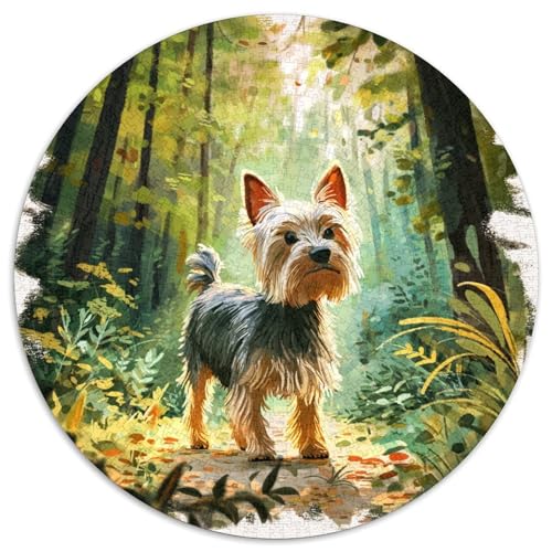 Niedlicher Haustierhund Rund Puzzles 1000 Teile Erwachsene Und Kinder Puzzle Ostereiern Boden Romantisches Motiv Ältere Magischer Lernspiel Rätsel 1000pcs (67.5x67.5cm) von RTTASVLZX