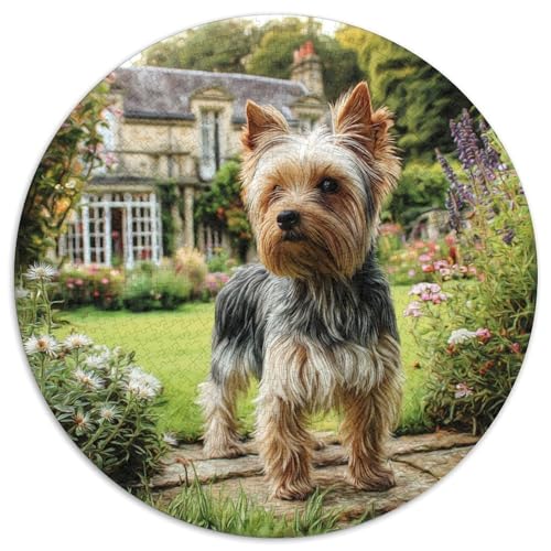 Niedlicher Haustierhund Rund Puzzles 1000 Teile Erwachsene Und Kinder Puzzle Poster Game Abbauen Impossible Stress Stressfreisetzung Anspruchsvoll Kreative 1000pcs (67.5x67.5cm) von RTTASVLZX