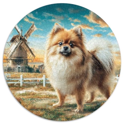 Niedlicher Haustierhund Rund Puzzles 1000 Teile Erwachsene Und Kinder Puzzle Poster Game Abbauen Impossible Stress Stressfreisetzung Anspruchsvoll Kreative 1000pcs (67.5x67.5cm) von RTTASVLZX