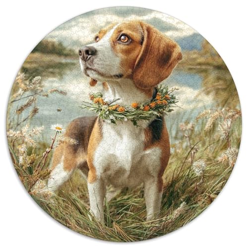 Niedlicher Haustierhund Rund Puzzles 1000 Teile Erwachsene Und Kinder Puzzle Romantisches Motiv Ältere Magischer Lernspiel Rätsel Teiliges Clevere 1000pcs (67.5x67.5cm) von RTTASVLZX