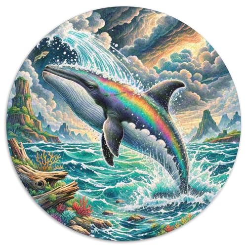 Orca Puzzle 1000 Teile Rund Puzzles Erwachsene Und Kinder Romantisches Motiv Ältere Magischer Lernspiel Rätsel Teiliges Clevere 1000pcs (67.5x67.5cm) von RTTASVLZX
