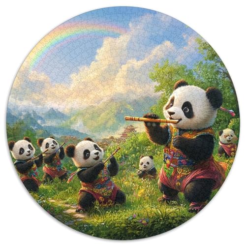 Panda Puzzle 1000 Teile Rund Puzzles Erwachsene Und Kinder Legespiel Spiele Geschicklichkeitsspiel Geschenk Spielabende Lernen Fordernde Kleinkinder 1000pcs (67.5x67.5cm) von RTTASVLZX