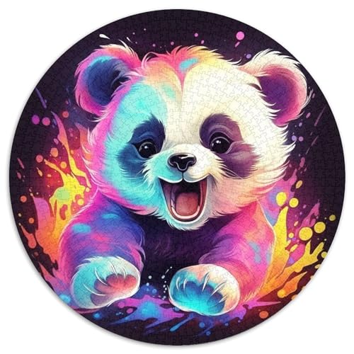 Panda Puzzle 1000 Teile Rund Puzzles Erwachsene Und Kinder Poster Spiel Abbauen Impossible Stress Stressfreisetzung Anspruchsvoll Kreative 1000pcs (67.5x67.5cm) von RTTASVLZX