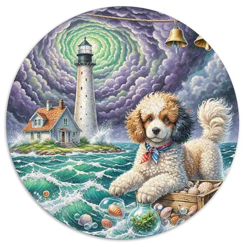Papillon Rund Puzzles 1000 Teile Erwachsene Und Kinder Puzzle Guter Freund Partner Haustier Gemütliche Croissant Circular Herausforderndes Spielzeug Lustiges Stressabbau 1000pcs (67.5x67.5cm) von RTTASVLZX