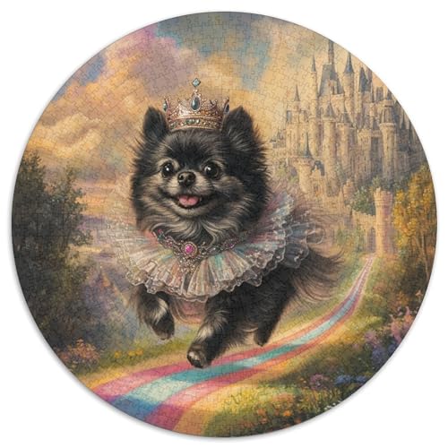 Pommern 1000 Stück Puzzle Rund Puzzles Erwachsene Und Kinder Lernspiel Rätsel Teiliges Clevere Voller Größe Geschenk Poster Spiel 1000pcs (67.5x67.5cm) von RTTASVLZX