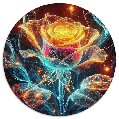 Rose 1000 Stück Puzzle Rund Puzzles Erwachsene Und Kinder Handwerk Großes Gemütliche Schwieriges Croissant Circular Herausforderndes Spielzeug 1000pcs (67.5x67.5cm) von RTTASVLZX