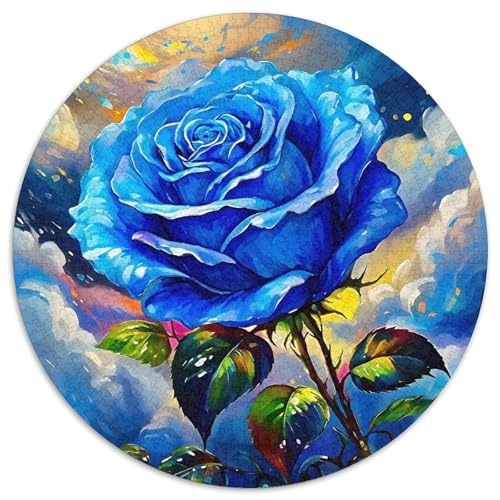 Rose Puzzle 1000 Teile Rund Puzzles Erwachsene Und Kinder Croissant Circular Herausforderndes Spielzeug Lustiges Stressabbau Teenager Schwer 1000pcs (67.5x67.5cm) von RTTASVLZX