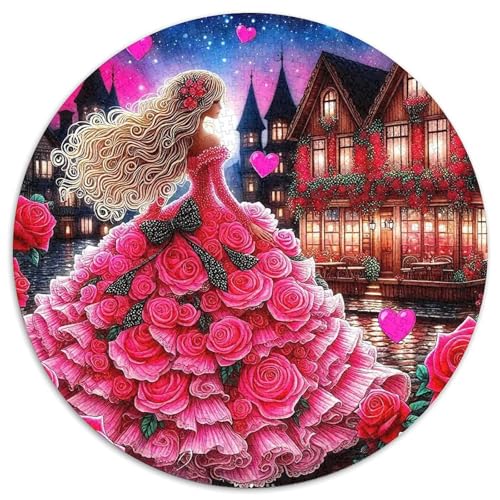 Rose Rund Puzzles 1000 Teile Erwachsene Und Kinder Puzzle Legespiel Spiele Geschicklichkeitsspiel Geschenk Spielabende Lernen Fordernde Kleinkinder 1000pcs (67.5x67.5cm) von RTTASVLZX