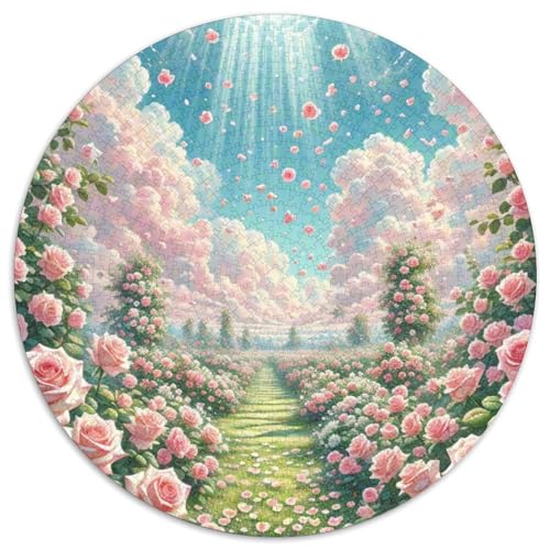Rose Rund Puzzles 1000 Teile Erwachsene Und Kinder Puzzle Legespiel Spiele Geschicklichkeitsspiel Geschenk Spielabende Lernen Fordernde Kleinkinder 1000pcs (67.5x67.5cm) von RTTASVLZX
