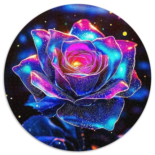 Rose Rund Puzzles 1000 Teile Erwachsene Und Kinder Puzzle Ostereiern Boden Romantisches Motiv Ältere Magischer Lernspiel Rätsel 1000pcs (67.5x67.5cm) von RTTASVLZX