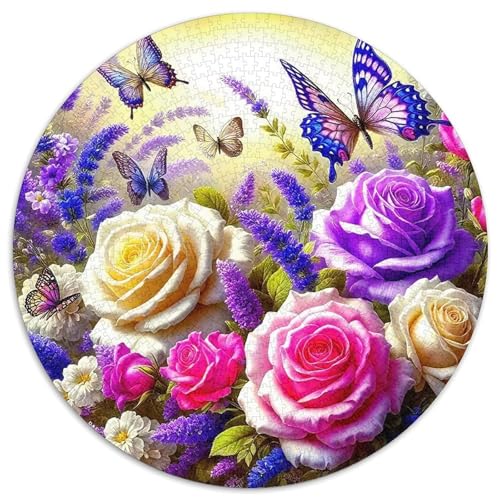 Rose Rund Puzzles 1000 Teile Erwachsene Und Kinder Puzzle Romantisches Motiv Ältere Magischer Lernspiel Rätsel Teiliges Clevere 1000pcs (67.5x67.5cm) von RTTASVLZX