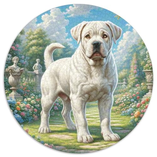 Rottweiler 1000 Stück Puzzle Rund Puzzles Erwachsene Und Kinder Lernspiel Rätsel Teiliges Clevere Voller Größe Geschenk Poster Game 1000pcs (67.5x67.5cm) von RTTASVLZX