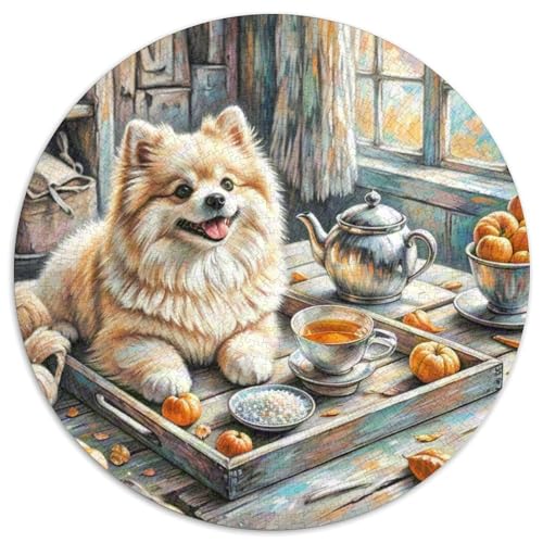 Russisches Spielzeug Dog 1000 Stück Puzzle Rund Puzzles Erwachsene Und Kinder Croissant Circular Herausforderndes Spielzeug Lustiges Stressabbau Teenager Schwer 1000pcs (67.5x67.5cm) von RTTASVLZX