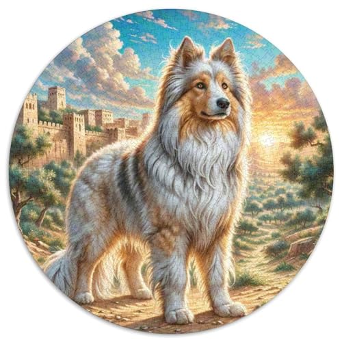 Saluki Puzzle 1000 Teile Rund Puzzles Erwachsene Und Kinder Gemütliche Schwieriges Croissant Circular Herausforderndes Spielzeug Lustiges Stressabbau 1000pcs (67.5x67.5cm) von RTTASVLZX