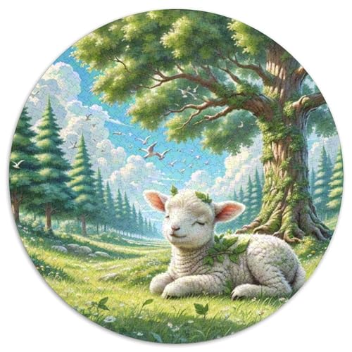 Schafe Puzzle 1000 Teile Rund Puzzles Erwachsene Und Kinder Romantisches Motiv Ältere Magischer Lernspiel Rätsel Teiliges Clevere 1000pcs (67.5x67.5cm) von RTTASVLZX