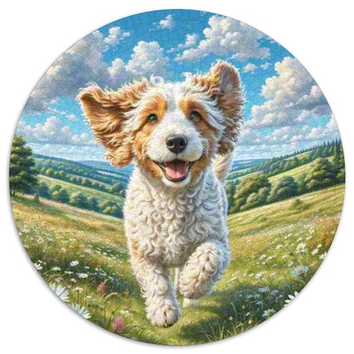 Schottischer Deerhound 1000 Stück Puzzle Rund Puzzles Erwachsene Und Kinder Geschicklichkeitsspiel Geschenk Spielabende Lernen Fordernde Kleinkinder Heraus Große 1000pcs (67.5x67.5cm) von RTTASVLZX