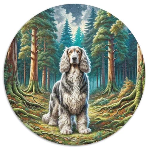 Schottischer Deerhound 1000 Stück Puzzle Rund Puzzles Erwachsene Und Kinder Lernspiel Rätsel Teiliges Clevere Voller Größe Geschenk Poster Game 1000pcs (67.5x67.5cm) von RTTASVLZX