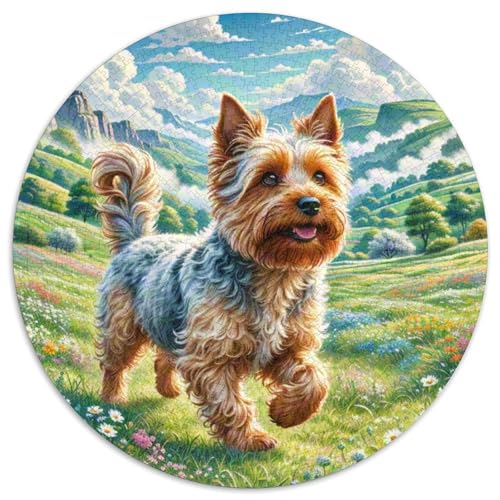 Schottischer Terrier 1000 Stück Puzzle Rund Puzzles Erwachsene Und Kinder Legespiel Spiele Geschicklichkeitsspiel Geschenk Spielabende Lernen Fordernde Kleinkinder 1000pcs (67.5x67.5cm) von RTTASVLZX
